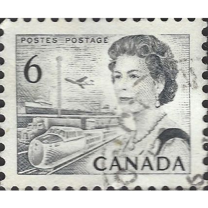 CANADA, Queen Elizabeth II, transport, black 1970, 6c, #4