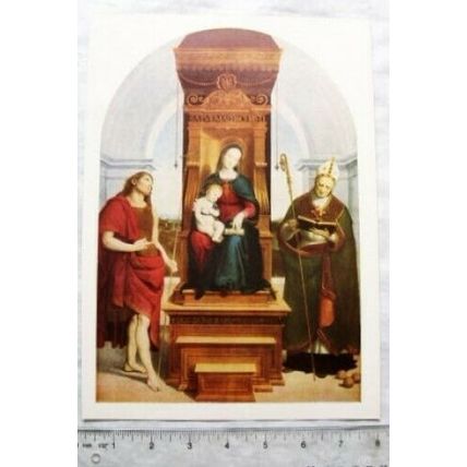 Vintage illustration: famous paintings Raphael, The Ansidei Madonna