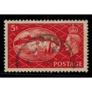 GB 1951 George VI 5 shillings red vignette type used SG510