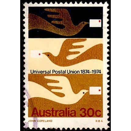 Australia 1974 Universal Postal Union 30c Used Stamp UPU