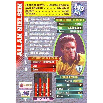 Merlin Premier Gold English Premier League 1996/97 Allan Nielsen