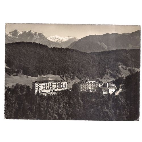 THE BURGENSTOCK HOTELS, used postcard 1961 postmark The Palace and Park Hotel =