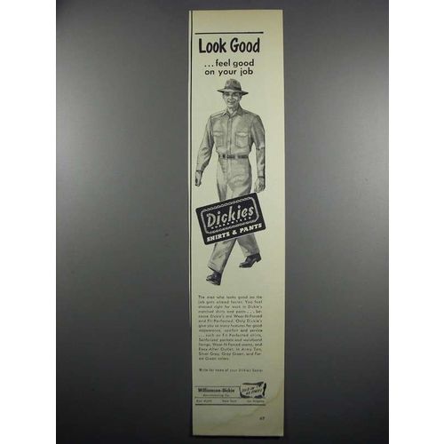 1950 Dickies Shirts & Pants Ad - Look Good