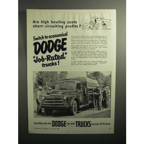 1950 Dodge Truck Ad - High Hauling Costs