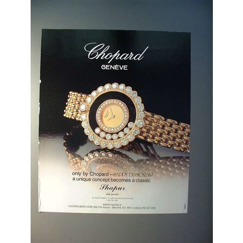 1991 Chopard Happy Diamonds Watch Ad!