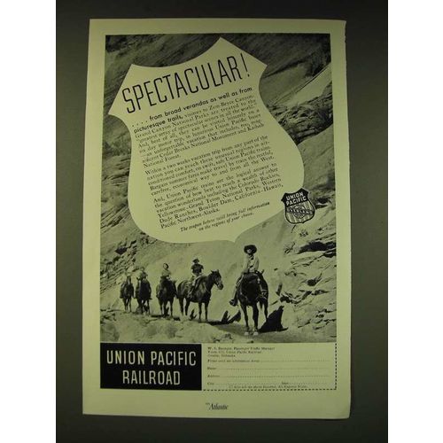 1936 Union Pacific Railroad Ad - Spectacular
