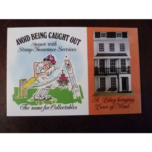 Cricket Stamp Inurance Services advertising mint colour postcard Doll's House