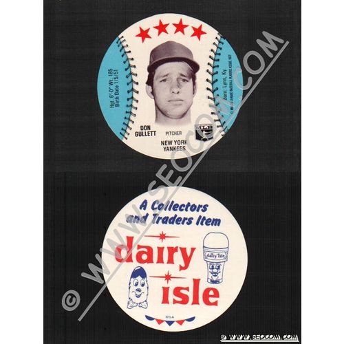 Sport Baseball Discs Name: Gullett, Don Pitcher New York Yankees~512