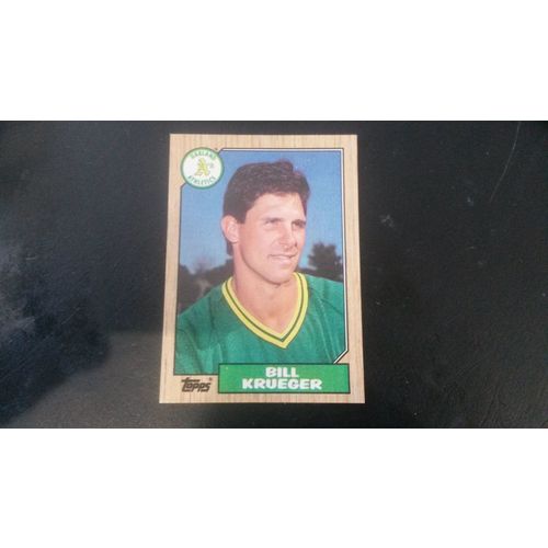 1987 Topps Card # 238 Bill Krueger Excellent-Mint (6) Oakland Athletics