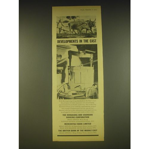 1963 HSBC Mercantile and British Bank of the Middle East Ad - Developments