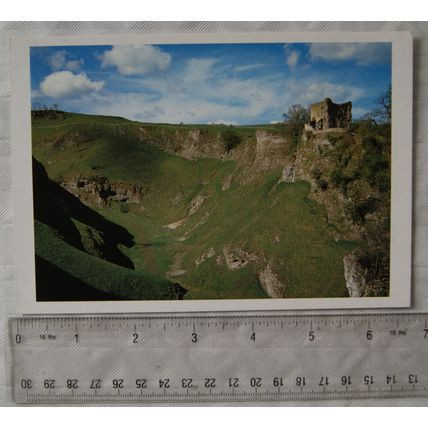 1990s postcard Peveril Castle, Derbyshire