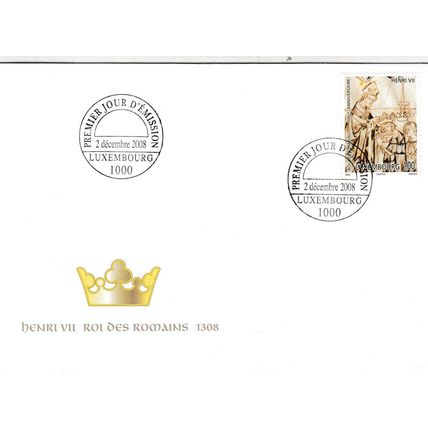 Luxembourg 2008 Henry VII FDC special cancel Unaddressed VGC
