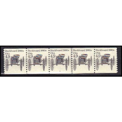 2124 4.9c Buckboard Fine MNH Dry Gum PNC 4/5 X0314