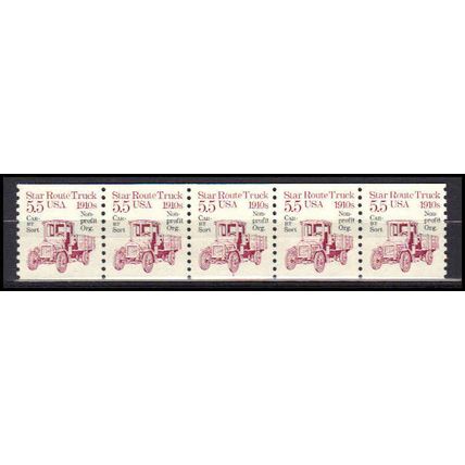 2125a 5.5c Star Route Truck Fine MNH Dry Gum PNC 1/5 X0472