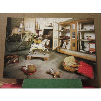 SCHOOL ROOM, CALKE ABBEY, DERBYSHIRE unused postcard National Trust doll house =