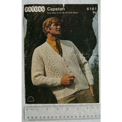 Vintage: Patons 6181 Man appeal with the Aran look, capstan