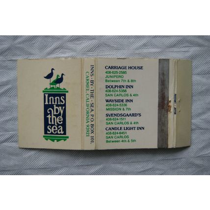 Old Matchbook cover Inns by the Sea, Carmel
