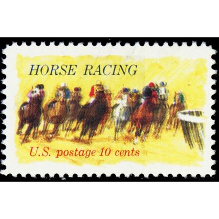 1528, Color Shift Freak Error Mint NH 10¢ Horse Racing - Stuart Katz