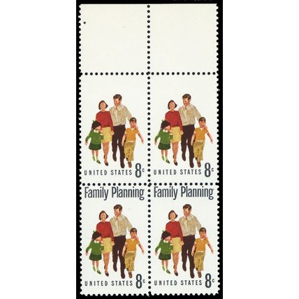1455, Mint NH 8¢ "Family Planning" Missing Block Freak Error * Stuart Katz