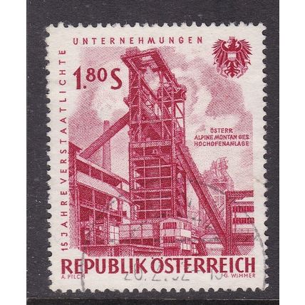 Austria 1961 Industrial Plant 1s 80 Fine Used SG 1372 VGC