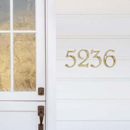 Whitehall Products Classic 6 Inch House Number-NUMBER 9-POLISHED BRASS-NEW-FAST