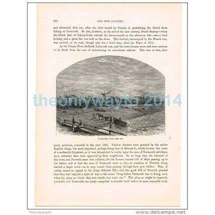 Yarmouth from the Sea, Norfolk, England, Book Illustration (Print), 1882