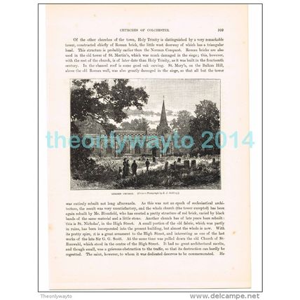 COLCHESTER, LEXDEN CHURCH, ESSEX, BOOK ILLUSTRATION (PRINT), 1882