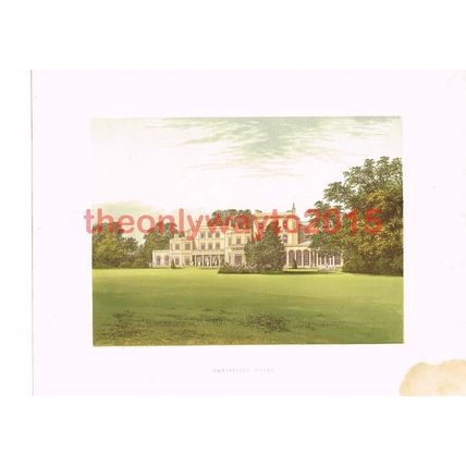 Danesfield House, Near Marlow, Bucks, England, Book Illustration, c1880