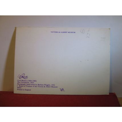THE CORONATION, 1953 by Cecil Beaton, unused vintage postcard art =