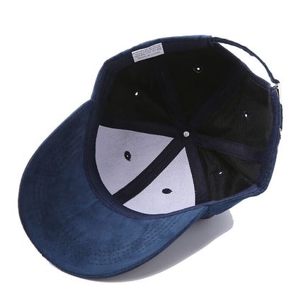 Cap Adjustable Strapback Hat For Men Women Solid Color Suede Leather Baseball