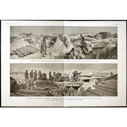 IN CHAMPENOIS CHALK: PREPARING FOR THE OFFENSIVE 1915 FRANCE WORLD WAR I PRINT