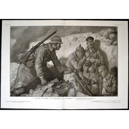ATTITUDE OF THE ENEMY 1915 Lucien Jonas FRANCE WORLD WAR I PRINT