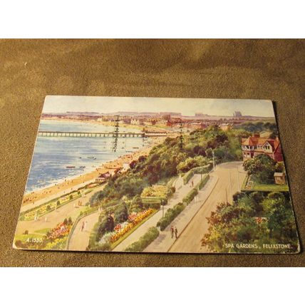 Valentines Postcard - Spa Gardens, Felixstowe - Artist E.W Trick A1530