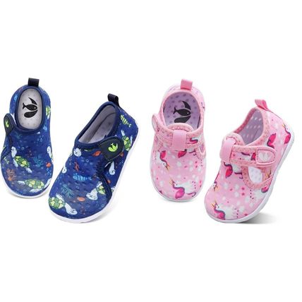 JIASUQI Boys Girls Water Shoes Toddler Quick Dry Aqua Socks Breathable Barefoot