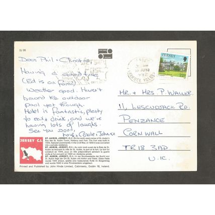 Postcard Channel Islands Jersey John hinde 2J35 The Harbour St Aubins