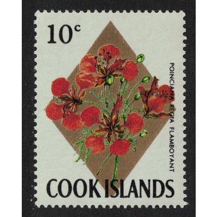 Cook Is. 'Poinciana regia flamboyant' Flowers 10c 1967 MNH SG#238