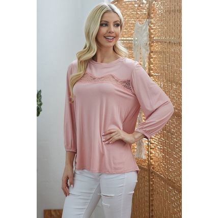 Women's Laced See Through Longsleeve Top