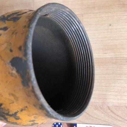 Vintage AIRCO Oxygen Acetylene Welding Cylinder Tank Cap 3 1/8” X 6 1/2” Orange