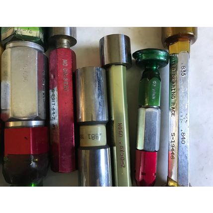 LOT PLUG GAGE GO NOGO VAN KEUREN .835,840,696,698,8236,8220,8085,881,8750  ,ES