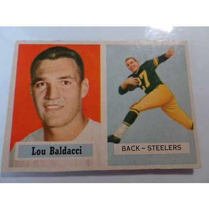 1957 Topps Football Card # 004 Lou Baldacci Very Good (3) Pittsburgh Steelers