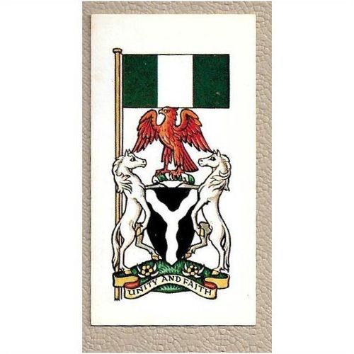 Brooke Bond Tea card Flags and Emblems of the World no. 11 Nigeria