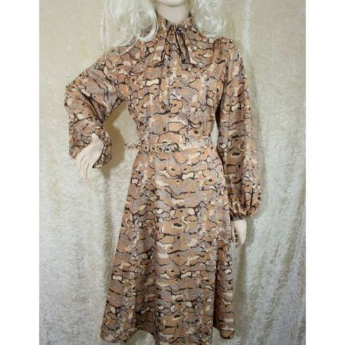 Vintage 1970 Bow Dress Size 14 Berkertex