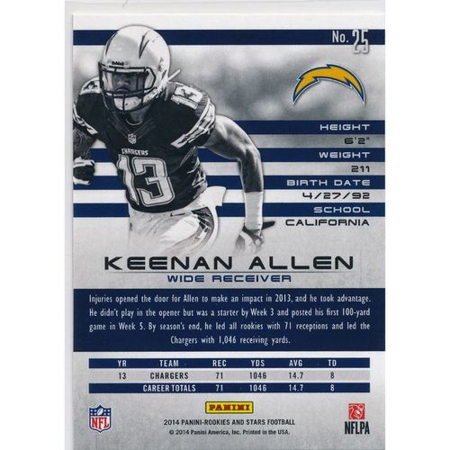 2014 Panini Rookies & Stars #26 Ryan Mathews San Diego Chargers