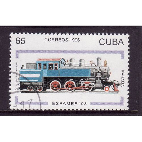 CUBA 1996 LOCOMOTIVES SG4130 65c ALCO PANAMA FINE USED