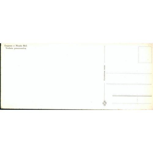 Switzerland PC - Lugano e Monte Bre - Veduta Panoramica - 21cm x 9cm