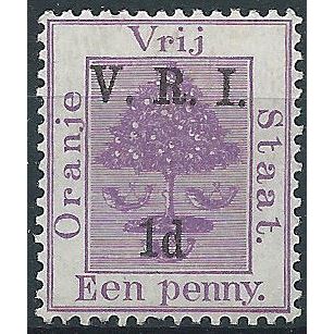 Orange Free State 1900 SG102 1d on 1d Purple Fine Mounted Mint . ..