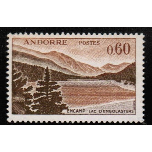 1965 Andorra - Engolasters Lake 0.60fr - Sc# 166 Mint NH