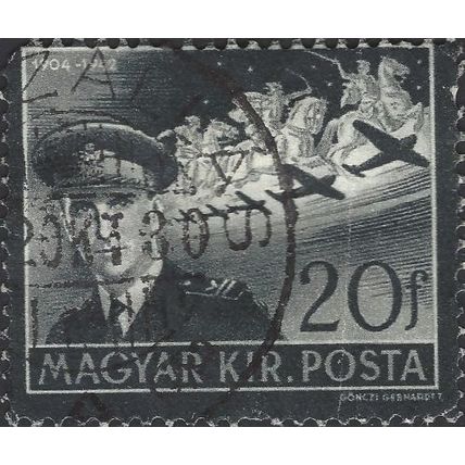 HUNGARY, AIR, Istvan Horthy, fighter pilot, black 1942, 20f, #4