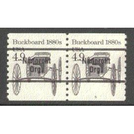2124a 4.9c Buckboard Very Fine MNH Dry Gum CNP Right 5 P0449