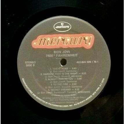 Bon Jovi - 7800 Fahrenheit - Vinyl LP Album Record (P4)